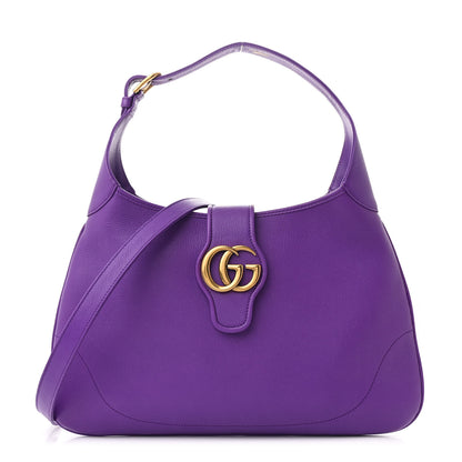 Gucci Goatskin Medium Aphrodite Shoulder Bag Shine Purple 1 of 10