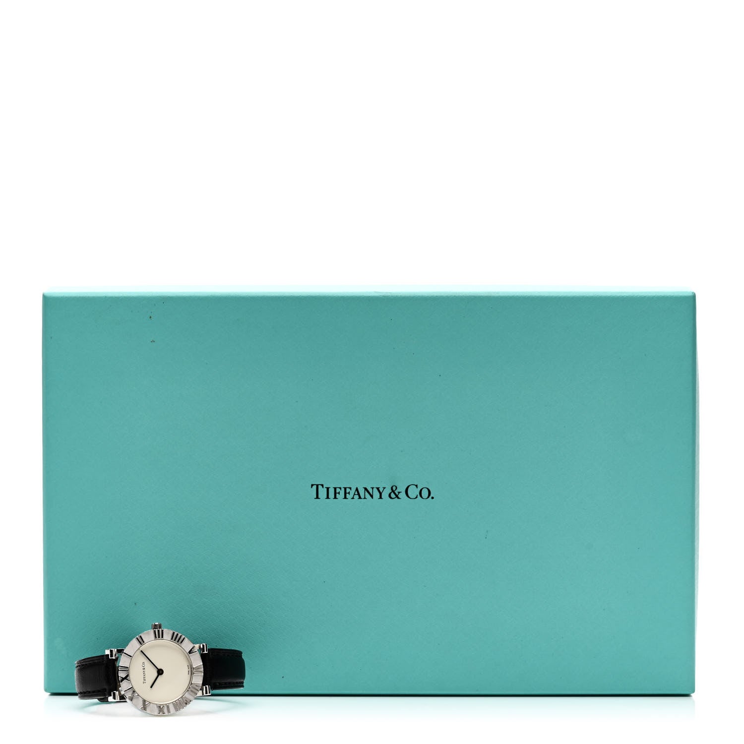 Tiffany Sterling Silver Calfskin 29mm Atlas Quartz Watch Black 5 of 5