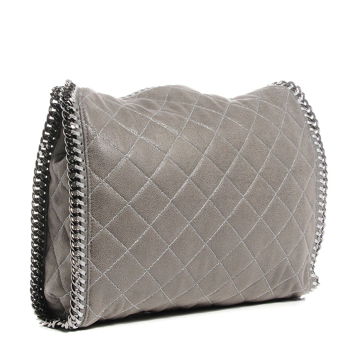 Stella McCartney Shaggy Deer Quilted Small Falabella Tote Light Grey 3 of 10