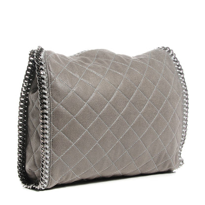 Stella McCartney Shaggy Deer Quilted Small Falabella Tote Light Grey 3 of 10