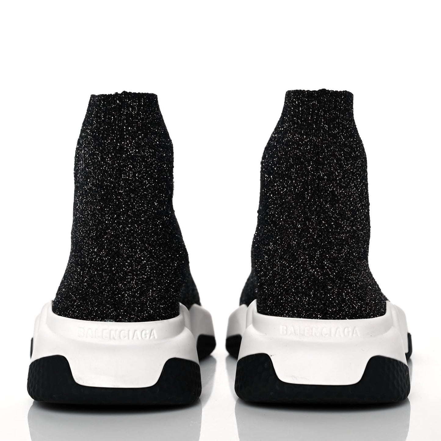 Knit Metal Womens Speed Sneakers 35 Black Gold