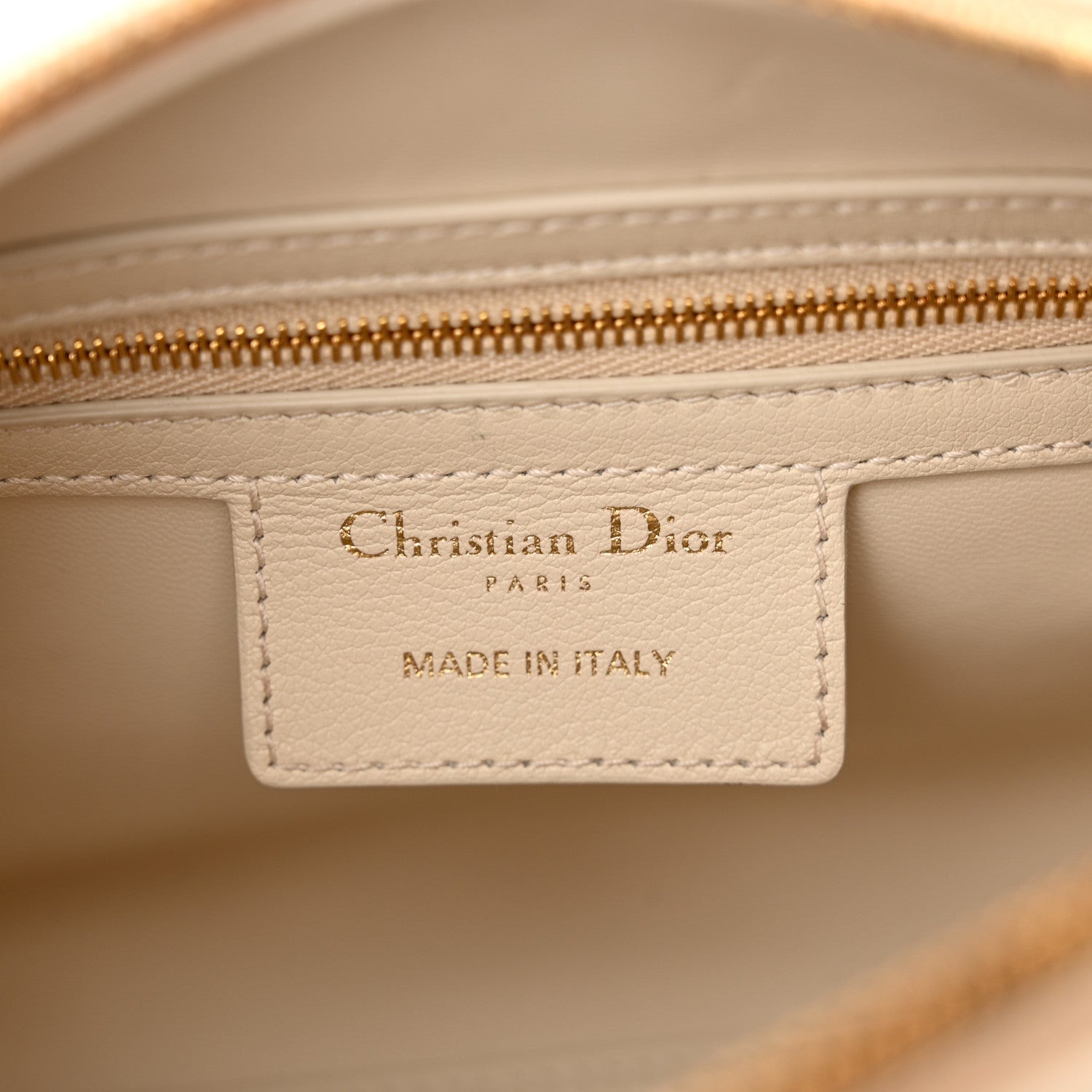 Christian Dior Calfskin Macrocannage Groove 20 Bag Dusty Ivory 6 of 13