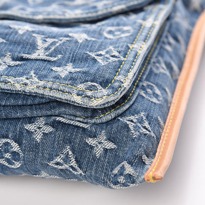 Louis Vuitton Monogram Denim Sac Plat Blue 10 of 11