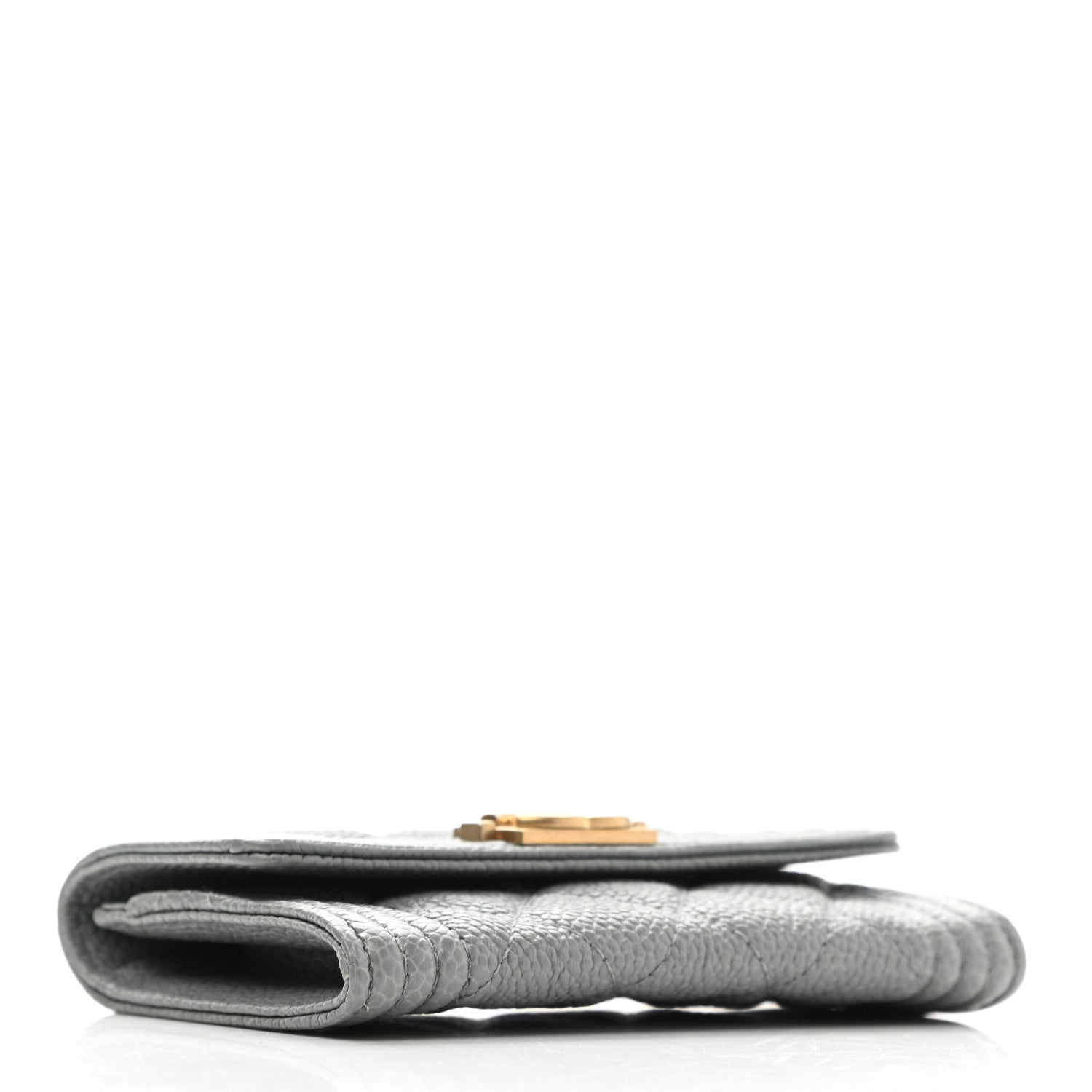 Chanel Caviar Quilted Boy Flap Card Holder Grey 4 of 9