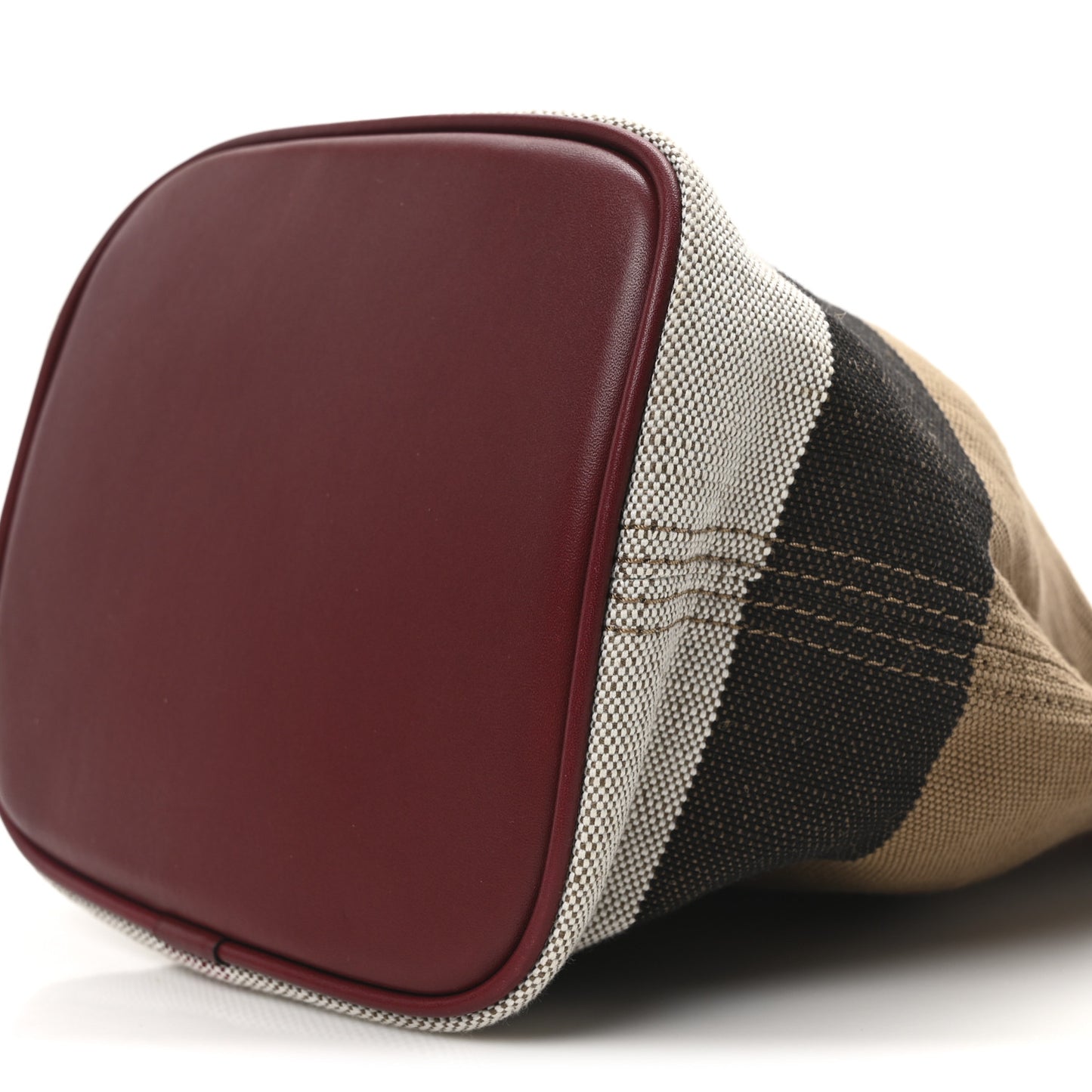 Canvas Mega Check Mini Ashby Tassel Crossbody Burgundy Red