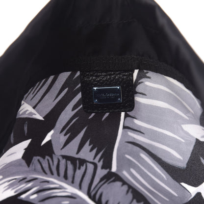 Dolce & Gabbana Nylon Printed Drawstring Backpack Black 8 of 10