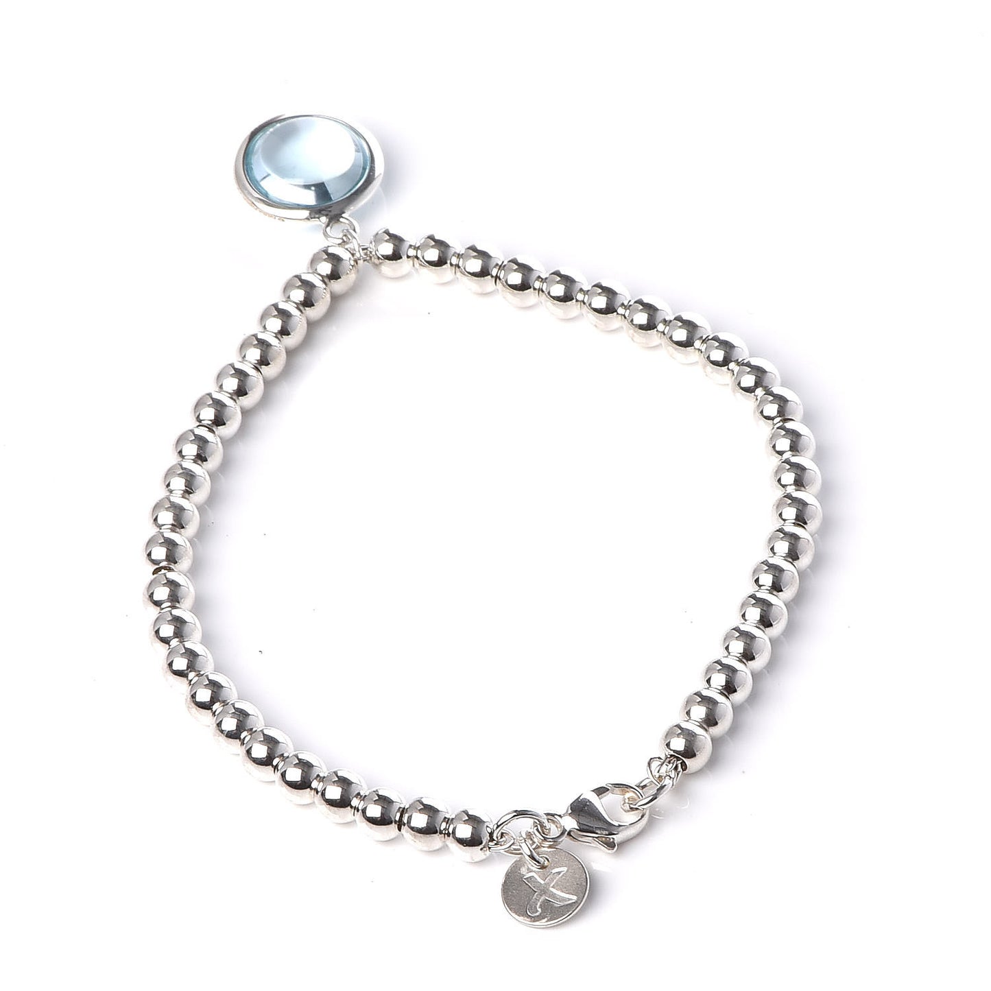 Sterling Silver Blue Topaz Paloma's Sugar Stacks Beaded Bracelet