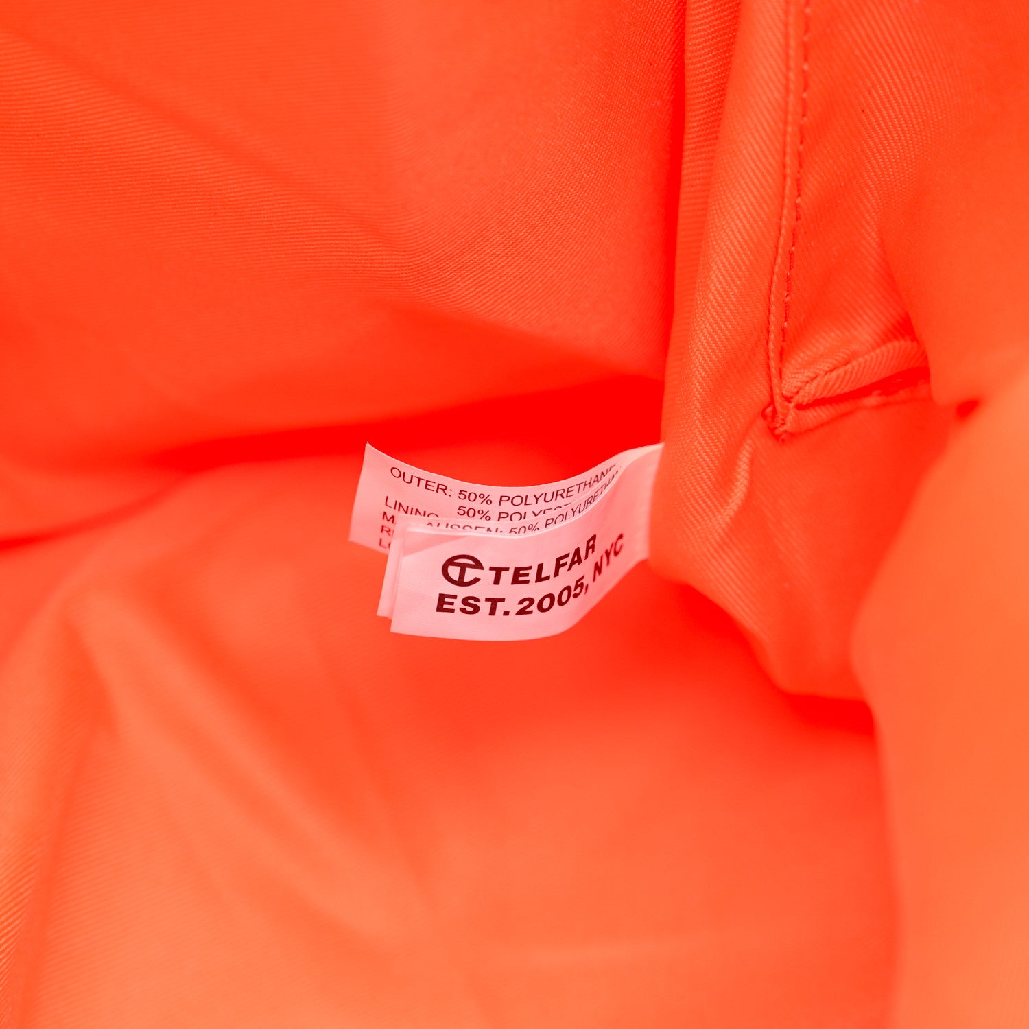 Telfar Vegan Leather Large Shopping Bag Orange 7 of 10