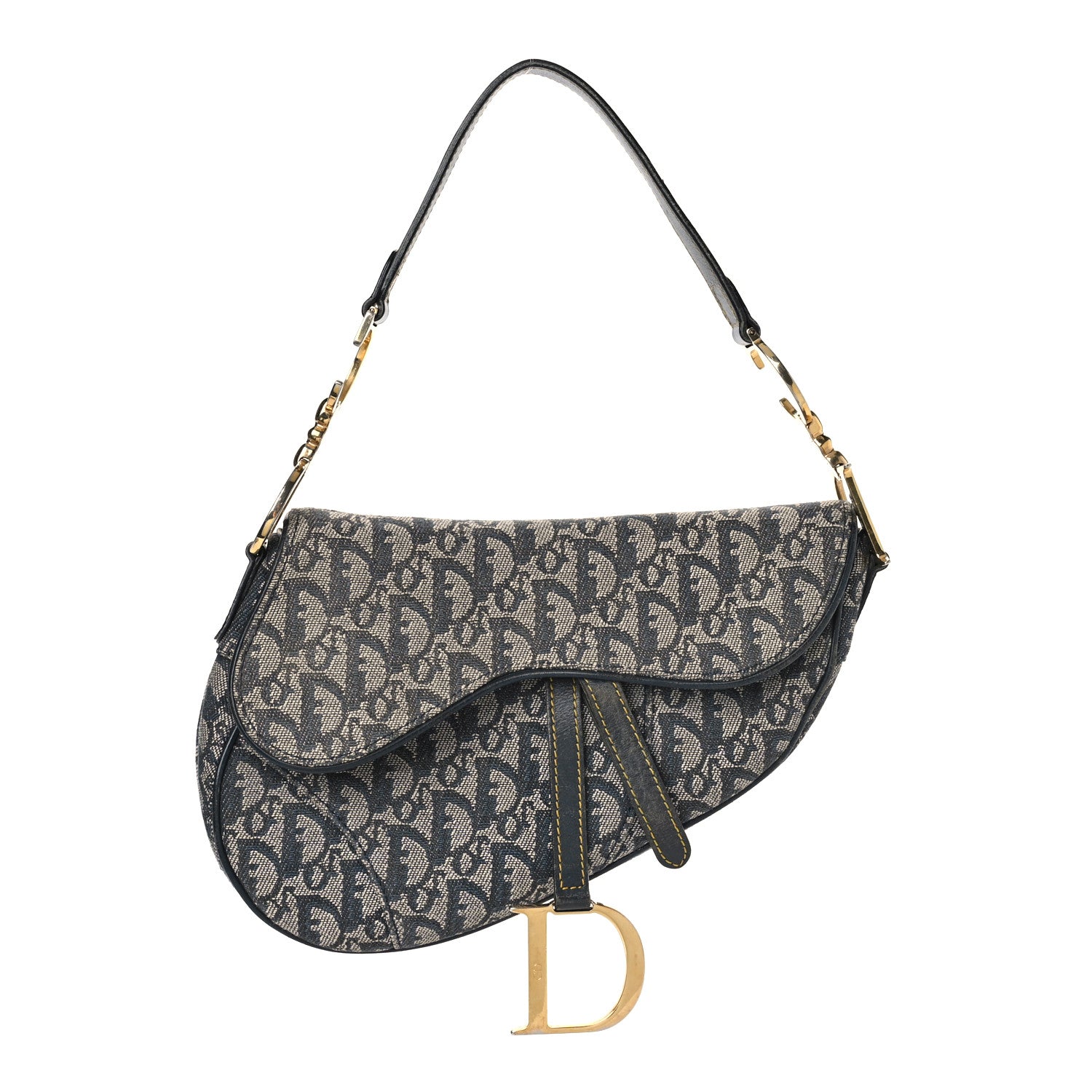 Christian Dior Monogram Saddle Bag Blue 1 of 9