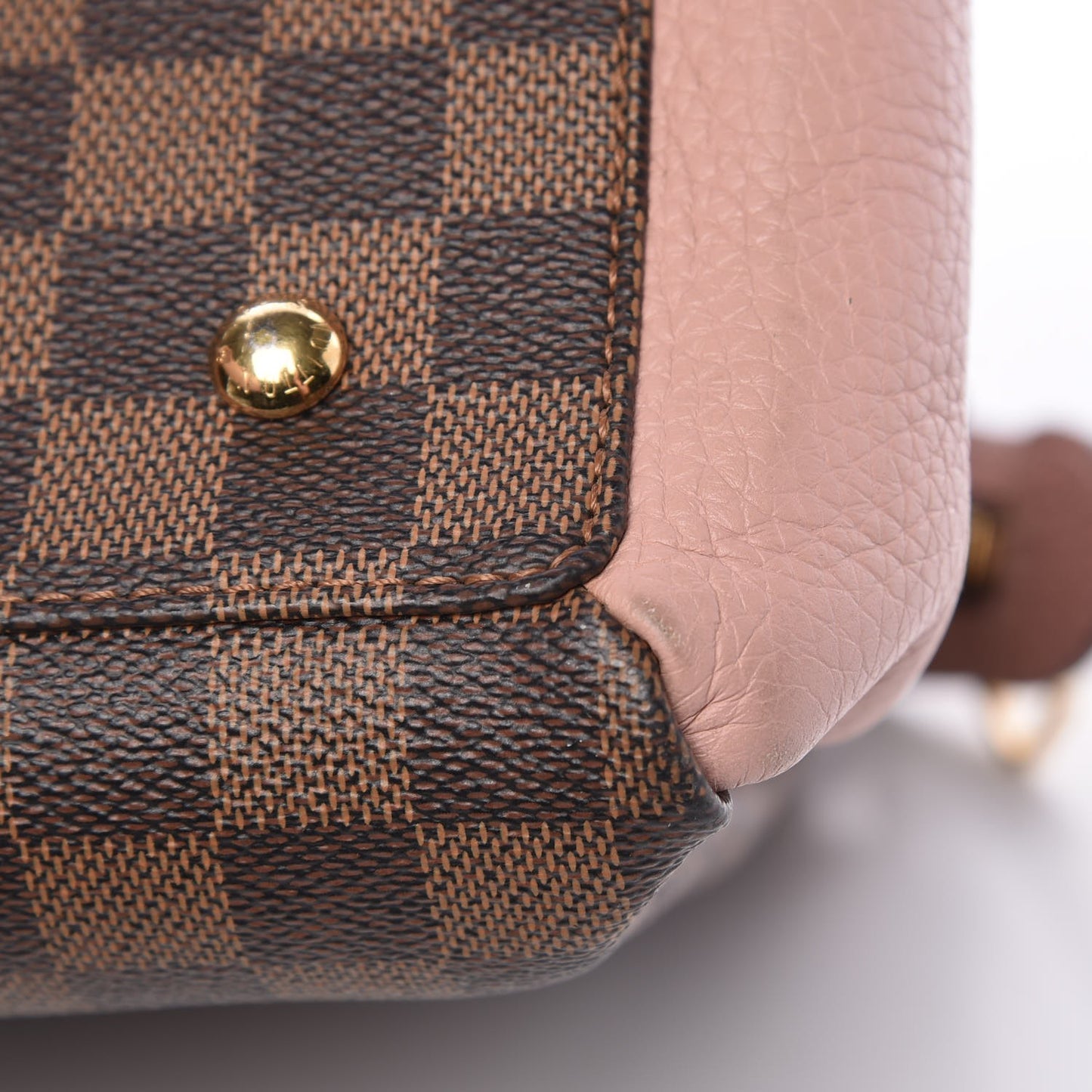 Cuir Taurillon Damier Ebene Normandy Magnolia
