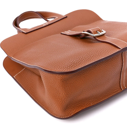 Hermes Taurillon Clemence Halzan 31 Gold 10 of 12