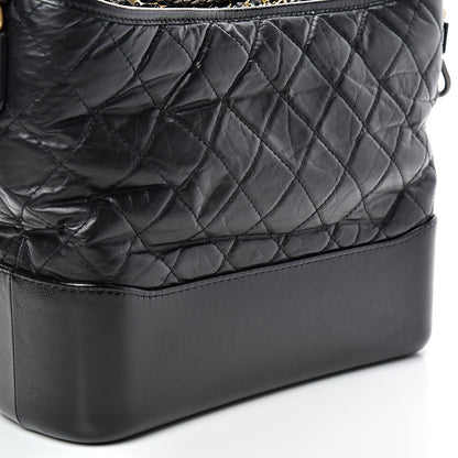 Chanel Aged Calfskin Quilted Medium Gabrielle Hobo Black 11 of 14