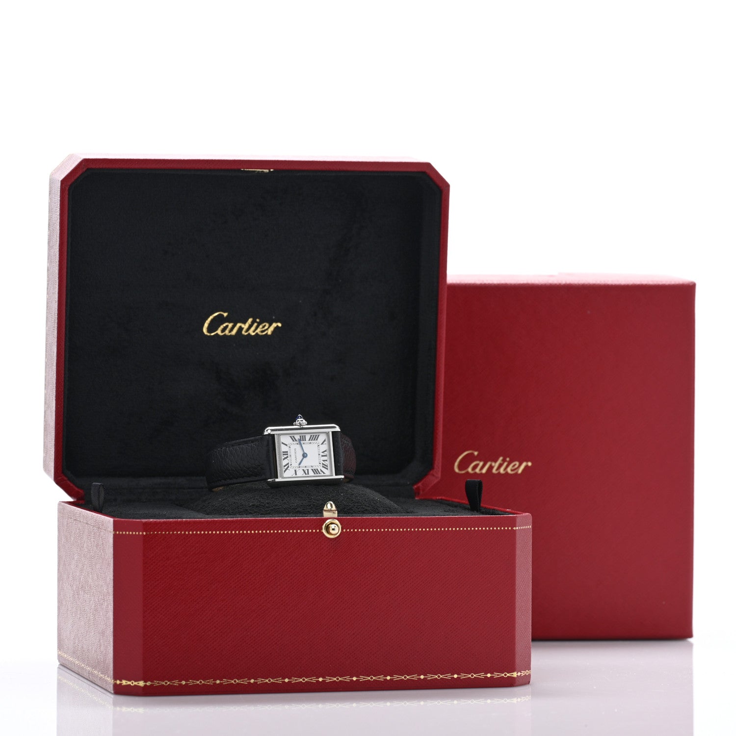 Cartier Stainless Steel Calfskin 22mm Must de Cartier Tank Quartz Watch 5 of 5