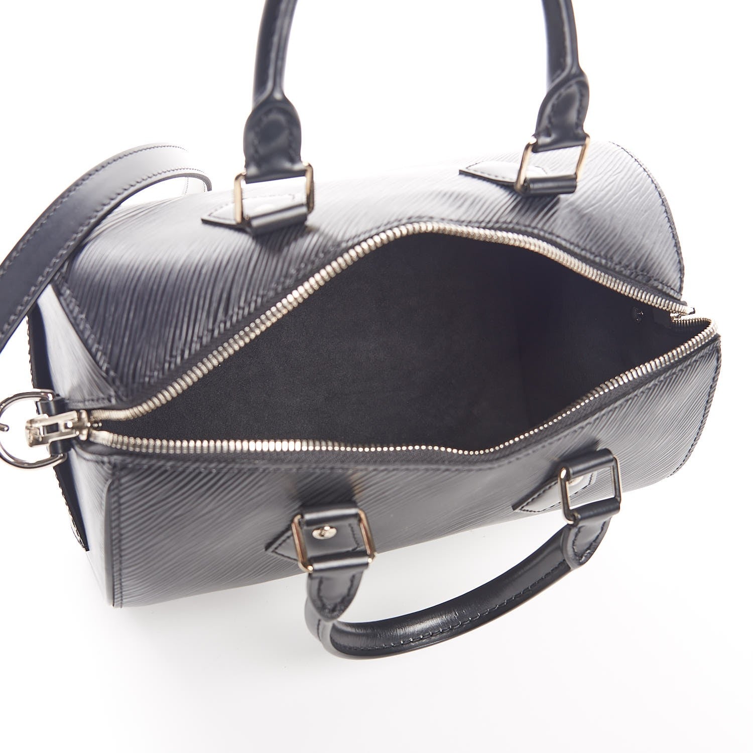 Louis Vuitton Epi Speedy Bandouliere 25 Black 6 of 8