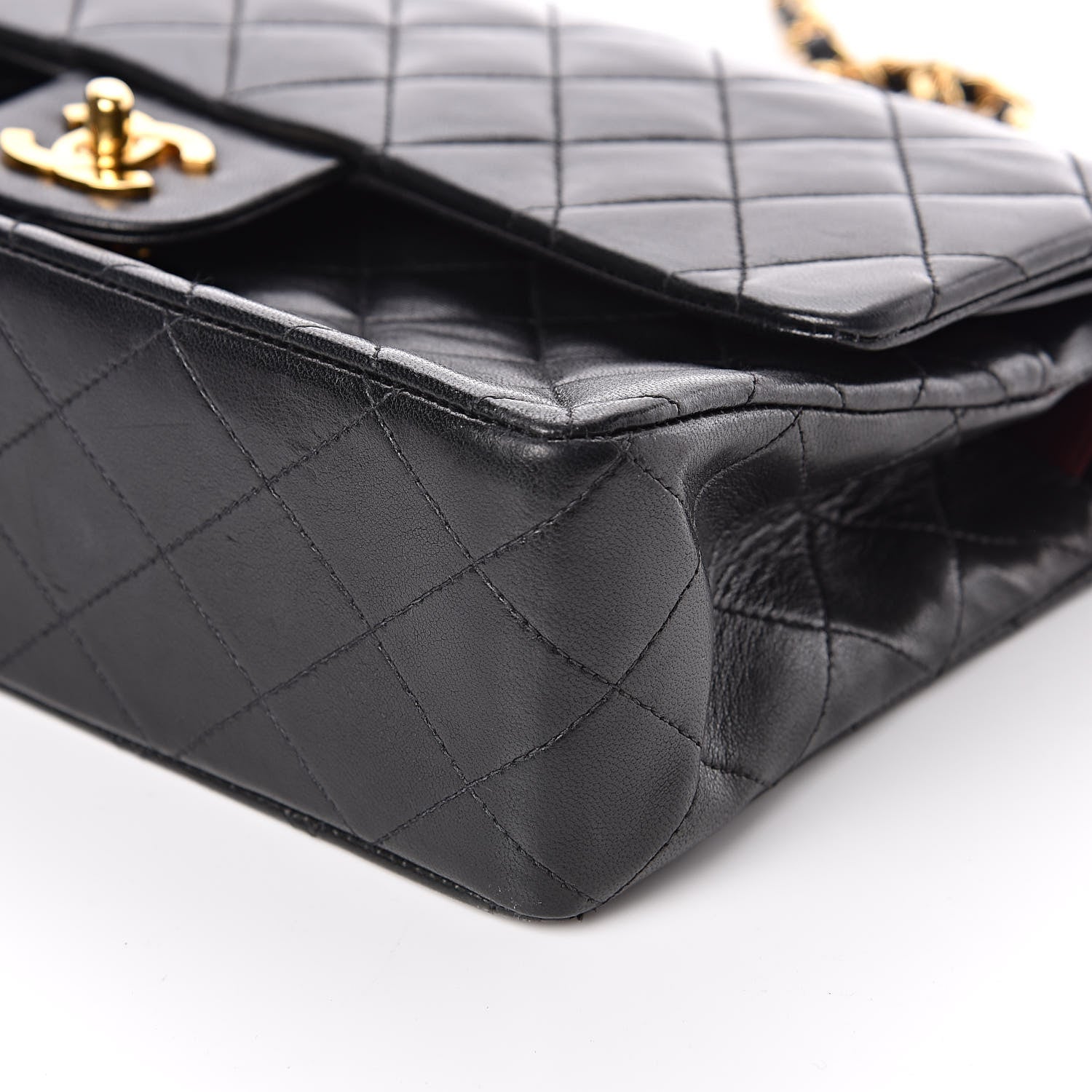 Chanel Lambskin Quilted Medium Double Flap Black 11 of 15