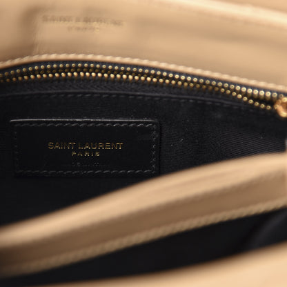 Saint Laurent Calfskin Y Quilted Monogram Toy Loulou Crossbody Bag Latte 7 of 11