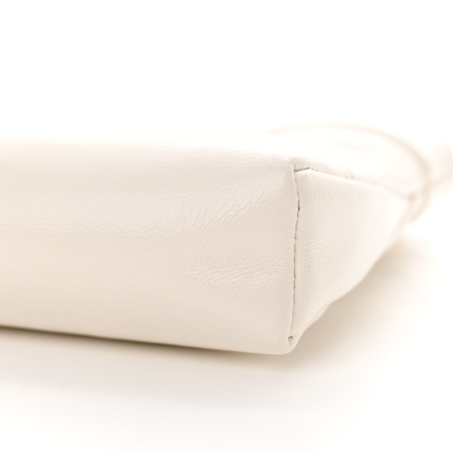 Chanel Shiny Crumpled Calfskin Quilted Nano 31 Shopping Bag White 10 of 11