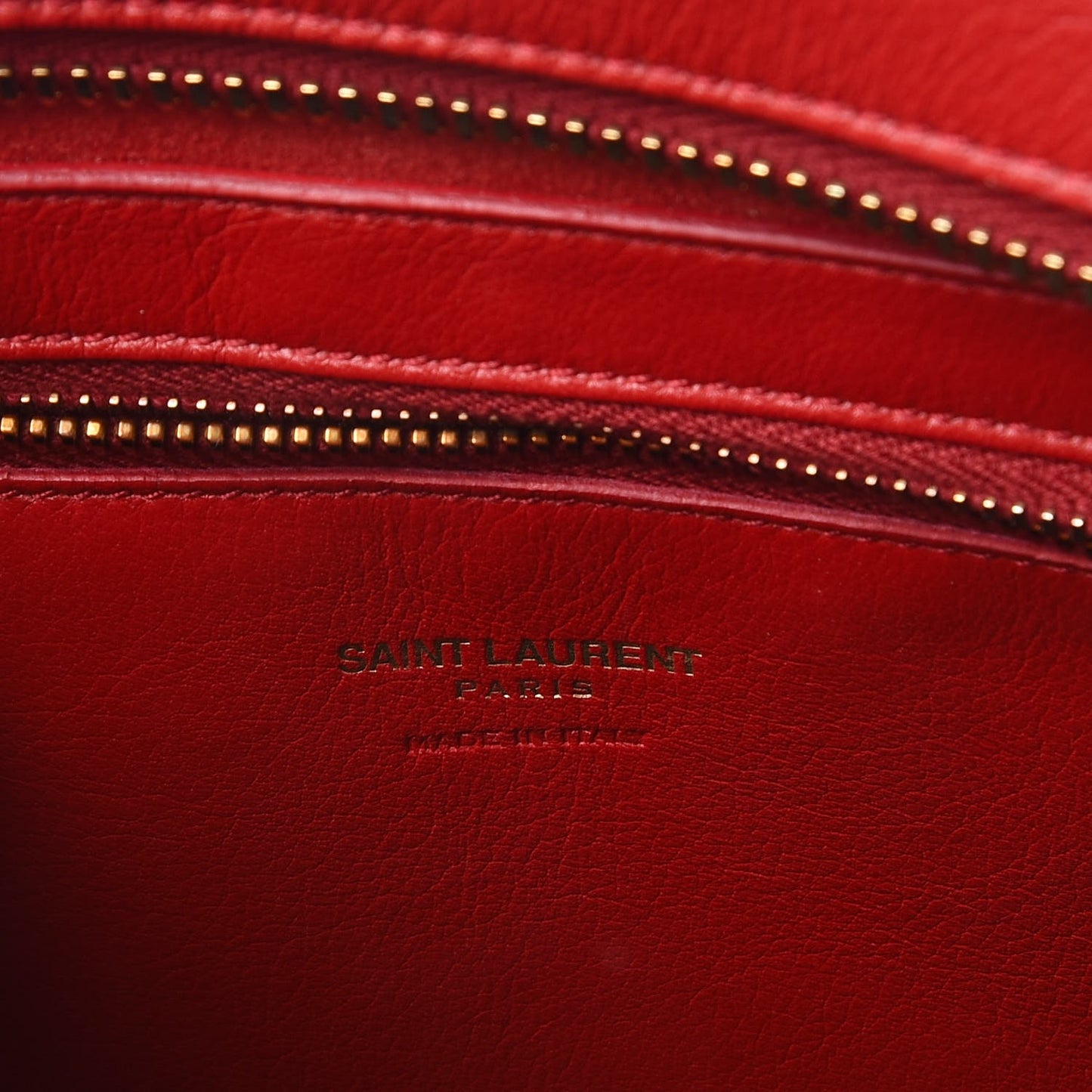 Calfskin Small Monogram Cabas Lipstick Red