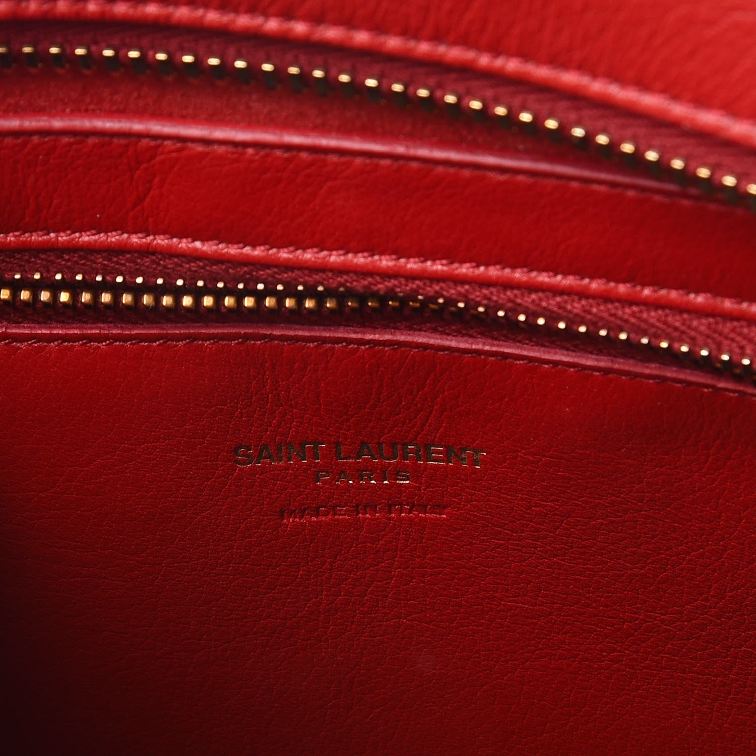 Saint Laurent Calfskin Small Monogram Cabas Lipstick Red 7 of 12