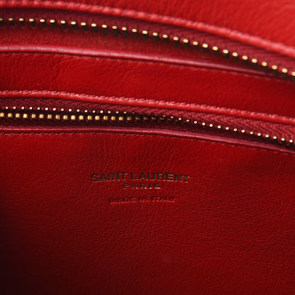 Saint Laurent Calfskin Small Monogram Cabas Lipstick Red 7 of 12
