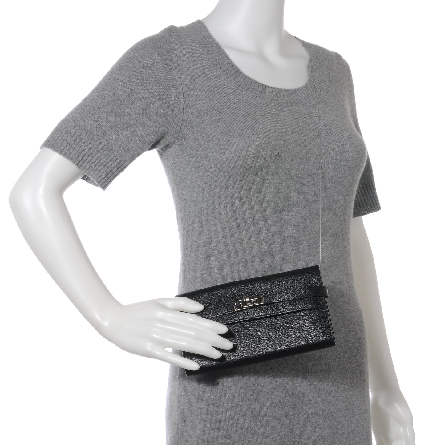 Chevre Kelly Longue Wallet Black