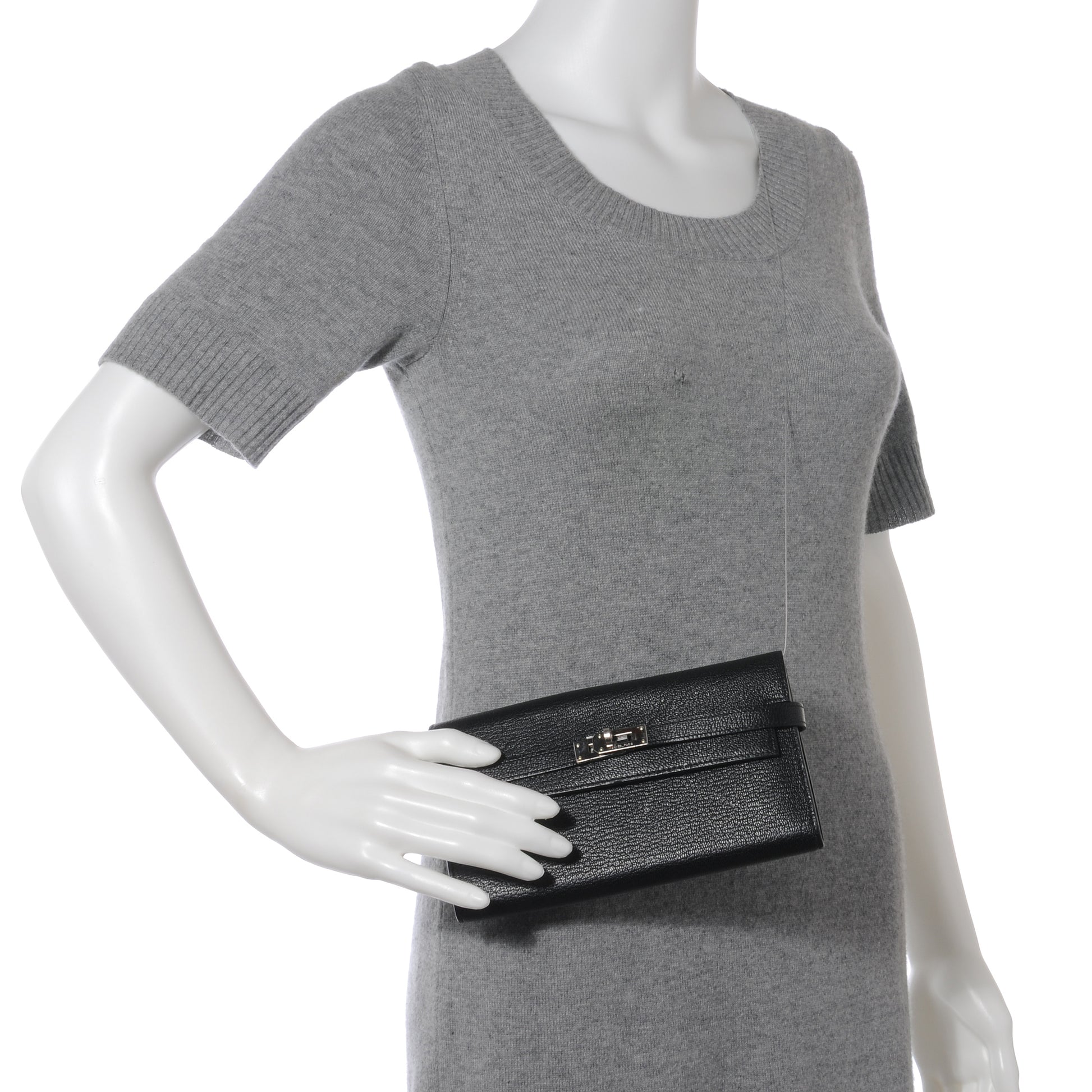 Hermes Chevre Kelly Longue Wallet Black 2 of 9