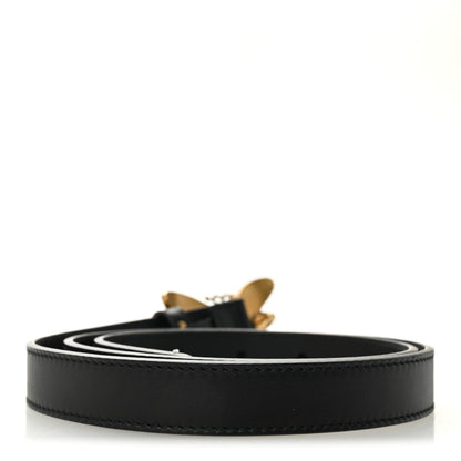 Gucci Calfskin Queen Margaret Bee Belt 80 32 Black 2 of 5