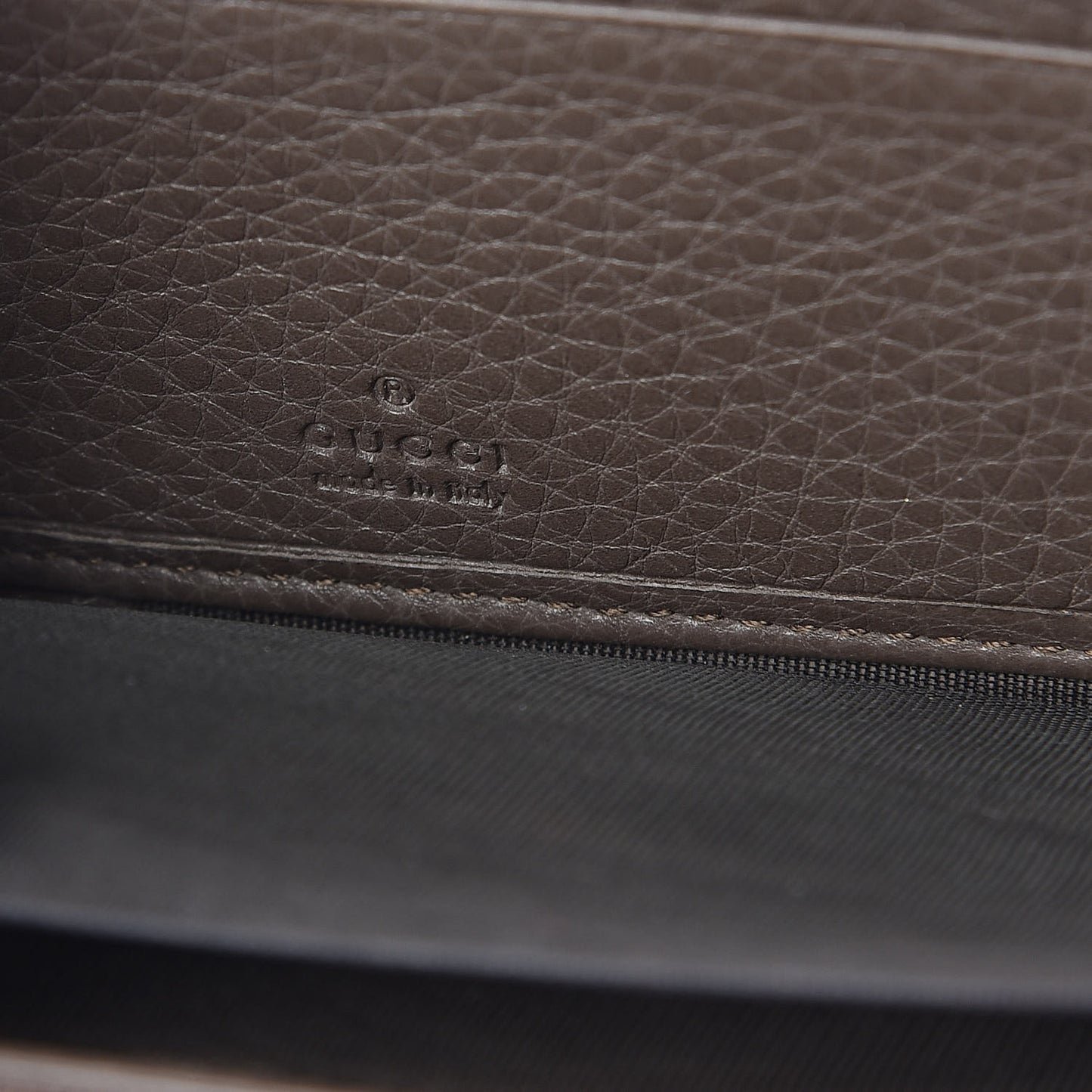 Dollar Calfskin Bamboo Tassel Zip Around Wallet Grey Field
