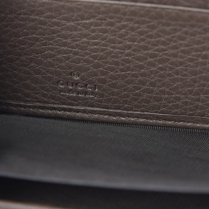 Gucci Dollar Calfskin Bamboo Tassel Zip Around Wallet Grey Field 6 of 7