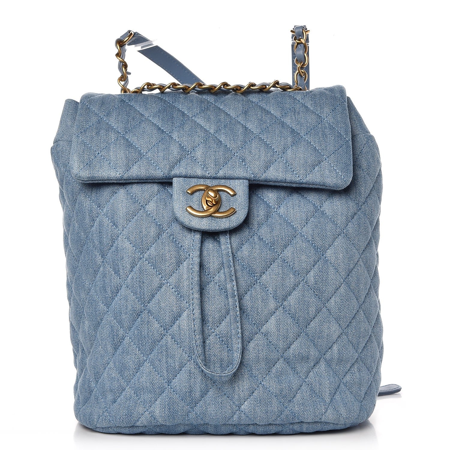 Chanel Washed Denim Quilted Small Urban Spirit Backpack Light Blue 1 of 12