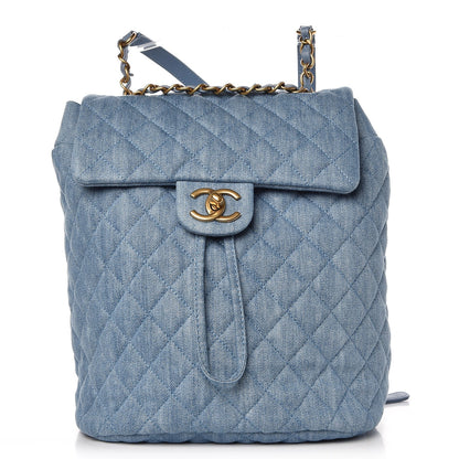 Chanel Washed Denim Quilted Small Urban Spirit Backpack Light Blue 1 of 12