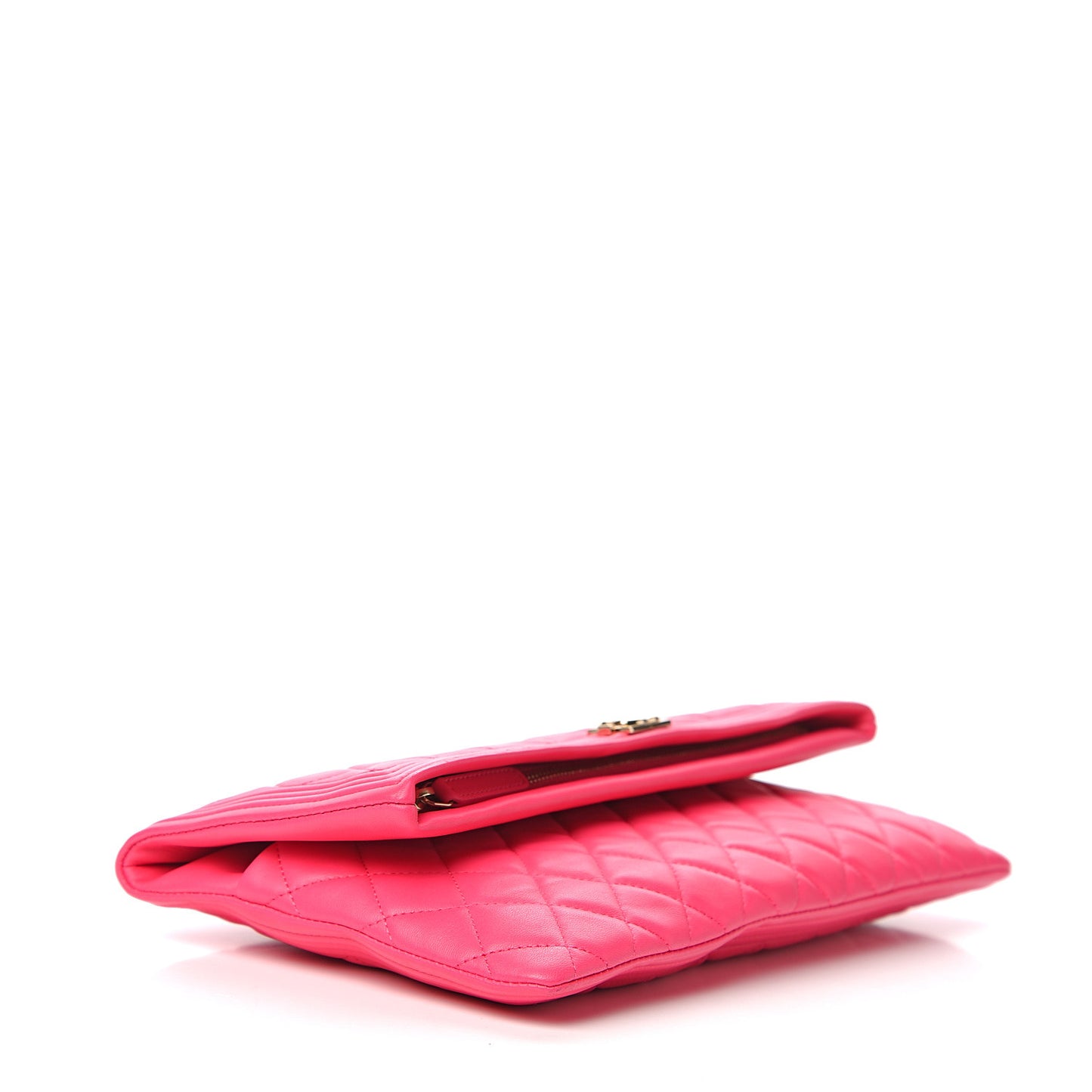 Lambskin Quilted Beauty CC Boy Clutch Fuchsia