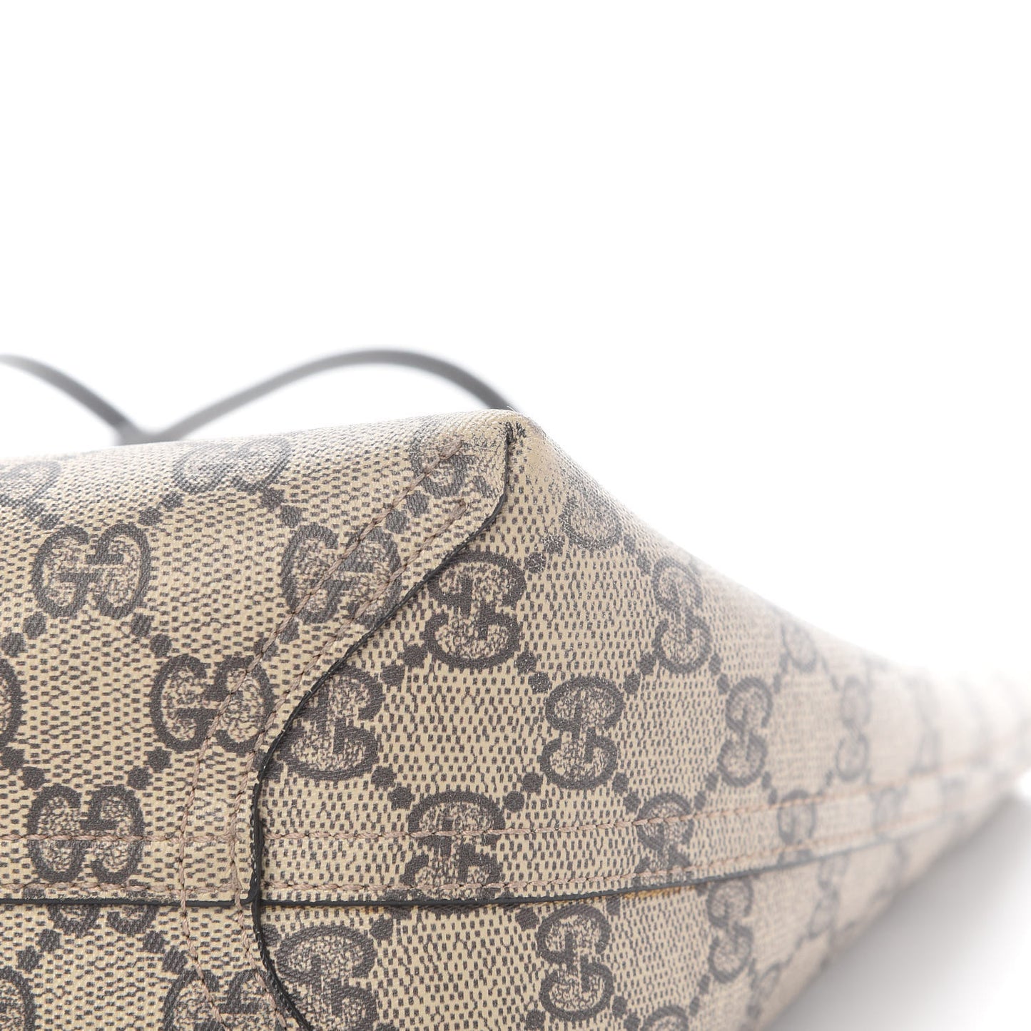 GG Supreme Monogram Small Reversible Tote Beige Black