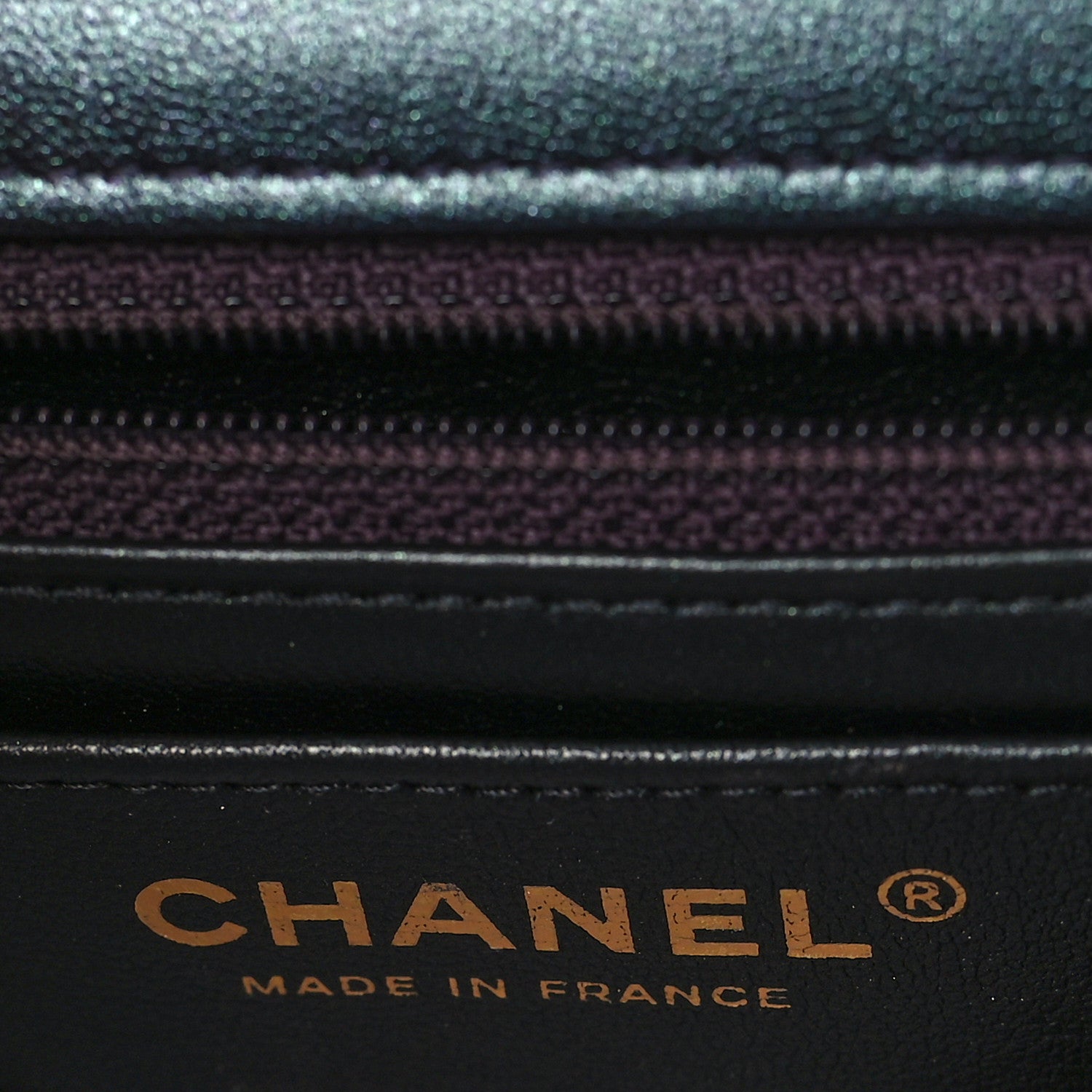 Chanel Iridescent Lambskin Quilted Mini Rectangular Flap Black 6 of 9