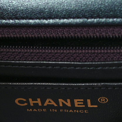 Chanel Iridescent Lambskin Quilted Mini Rectangular Flap Black 6 of 9