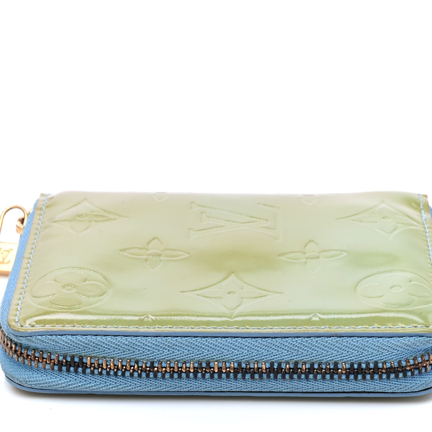 Louis Vuitton Vernis Broome Zip Wallet Baby Blue 6 of 6