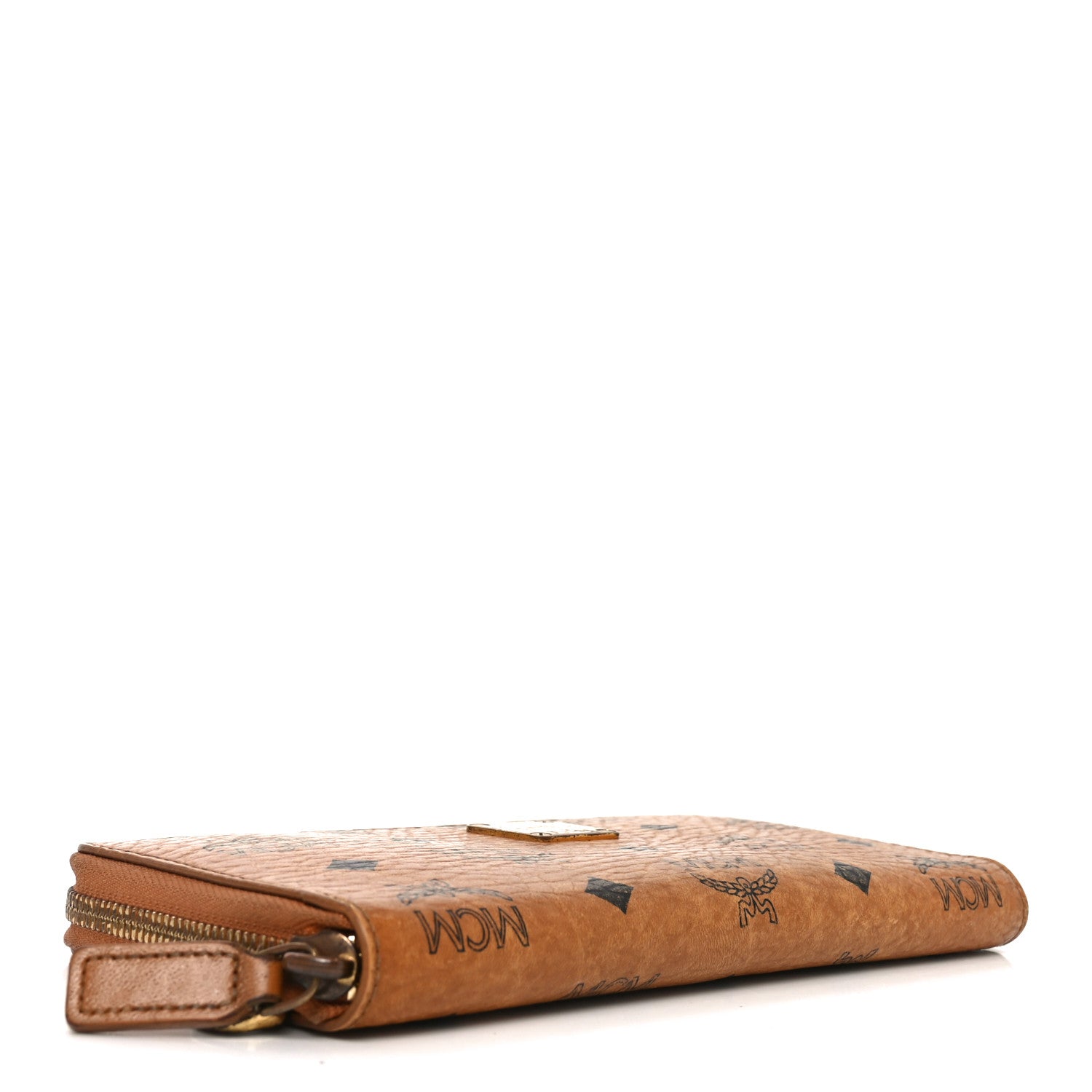 MCM ウォレット 長財布 MCM Visetos Heritage Large Zip Around Wallet Cognac 1814316