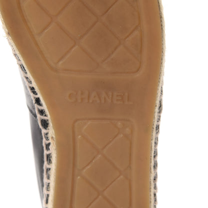 Chanel Lambskin CC Espadrilles 38 Black 8 of 12