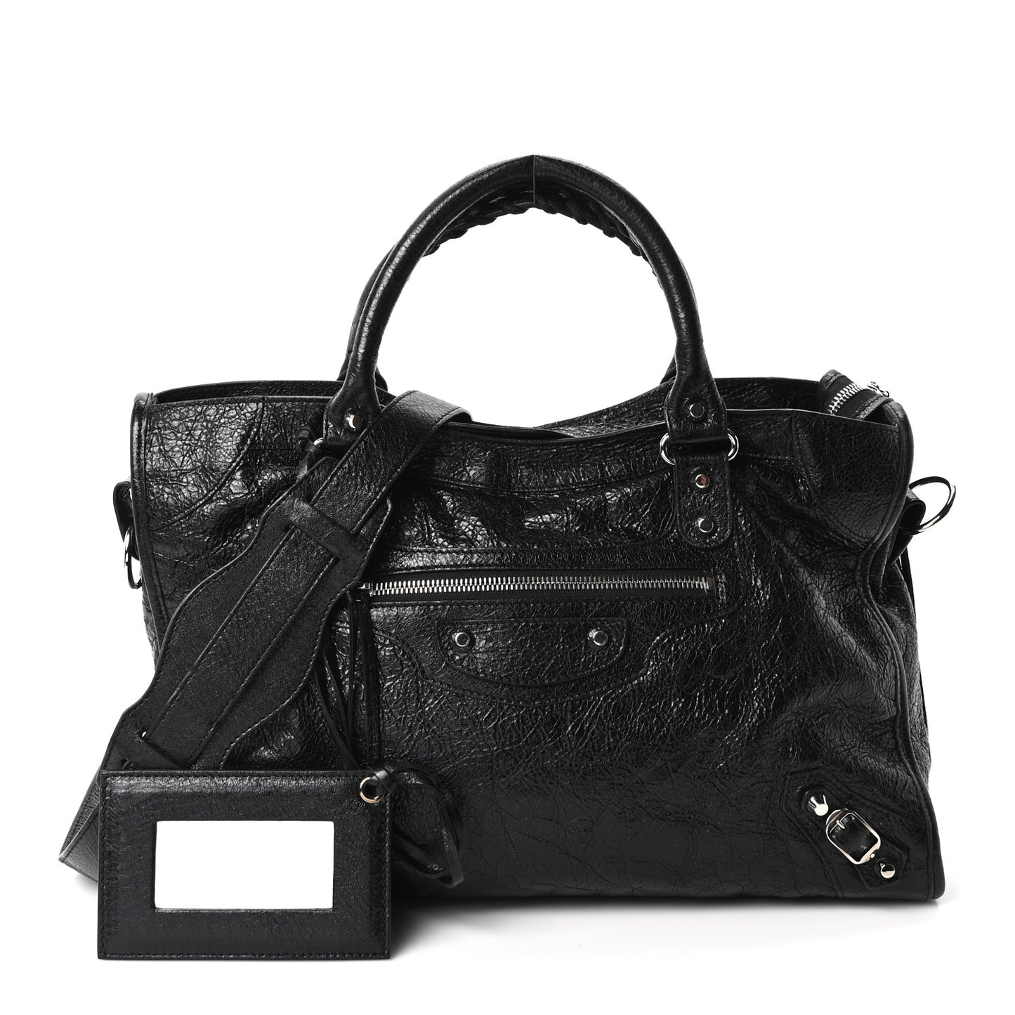 Agneau Classic Silver Hardware City Black