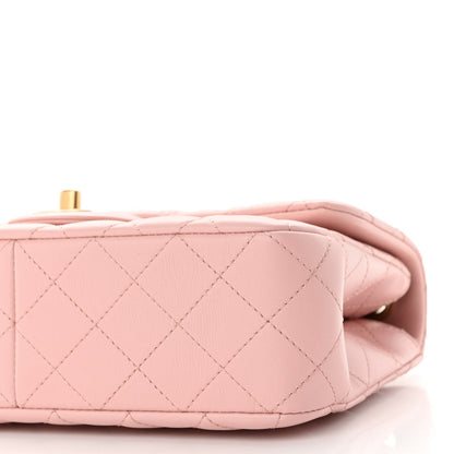 Chanel Lambskin Quilted Small Sweet Camellia Flap Light Pink 10 of 10