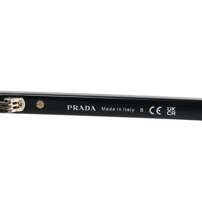 Prada Acetate Iconic Metal Plaque Sunglasses SPR B15 Black 5 of 7