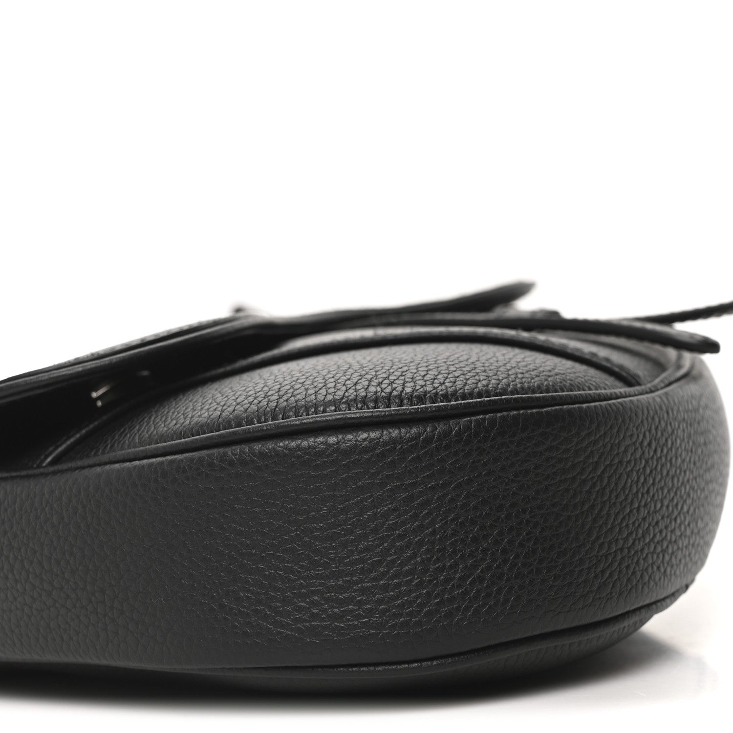 Christian Dior Grained Calfskin Kim Jones Saddle Bag Black 8 of 9