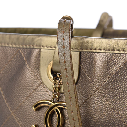 Chanel Grained Calfskin Large Shopping Fever Tote Gold 13 of 16