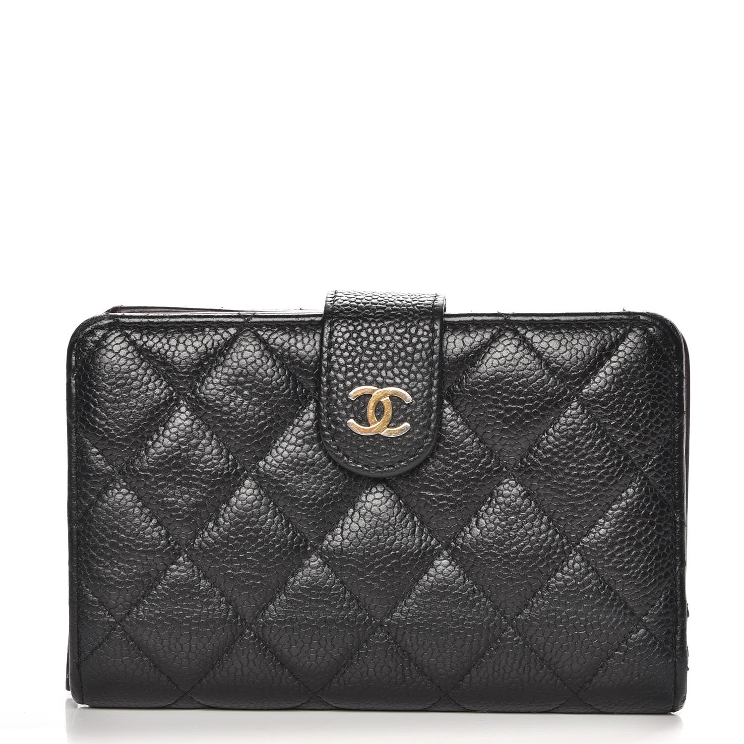 Chanel Caviar Quilted Zipped Pocket Wallet Black 1 of 15