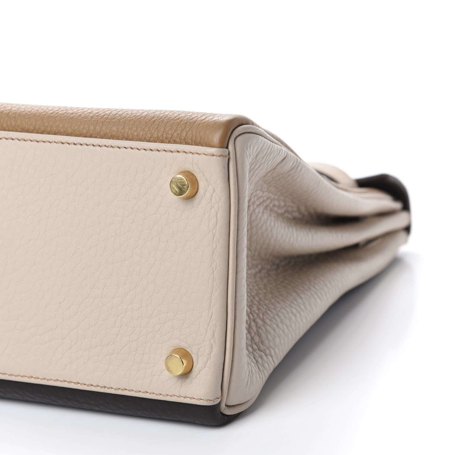 Hermes Togo Tri-Color Kelly Retourne 32 Tabac Camel Ebene Parchemin 7 of 10