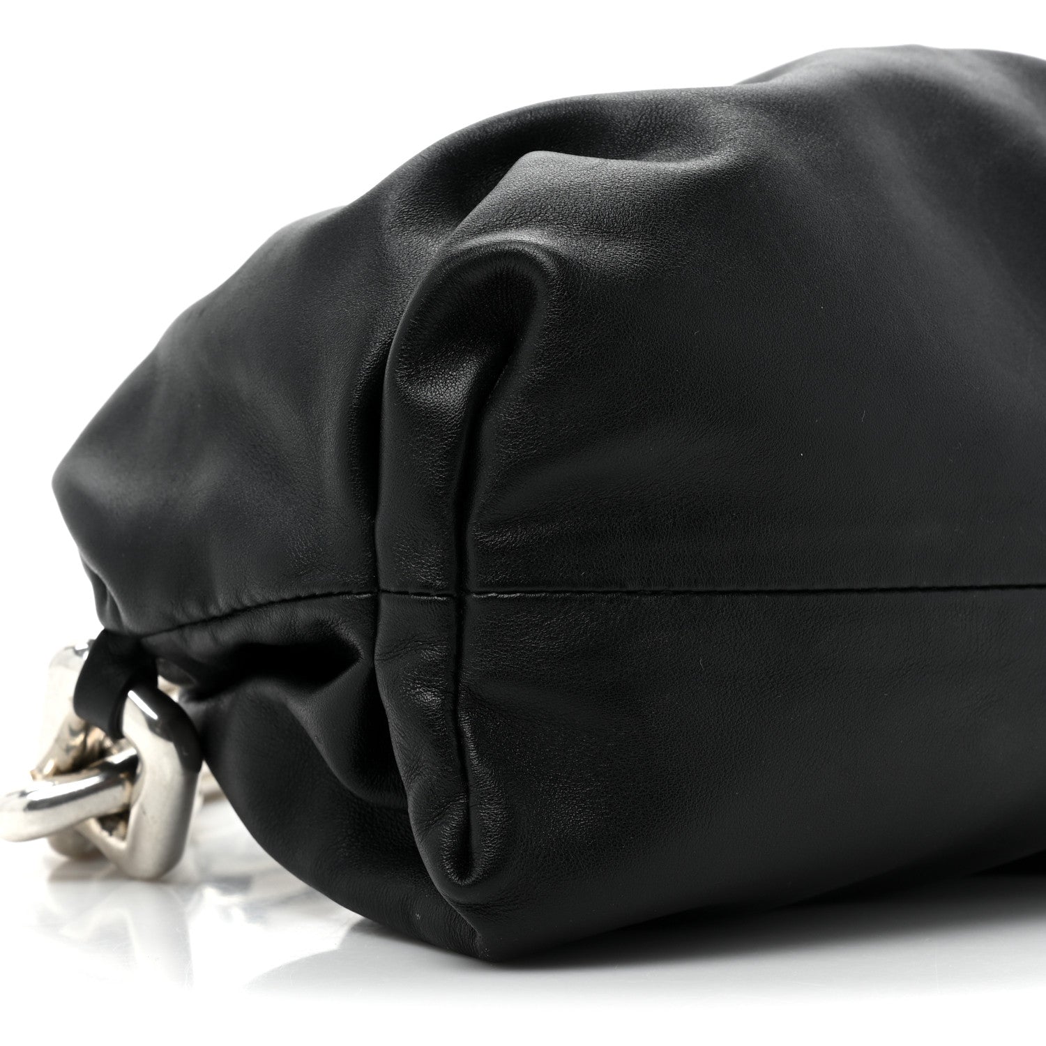 Bottega Veneta Calfskin The Pouch Chain Black 8 of 9