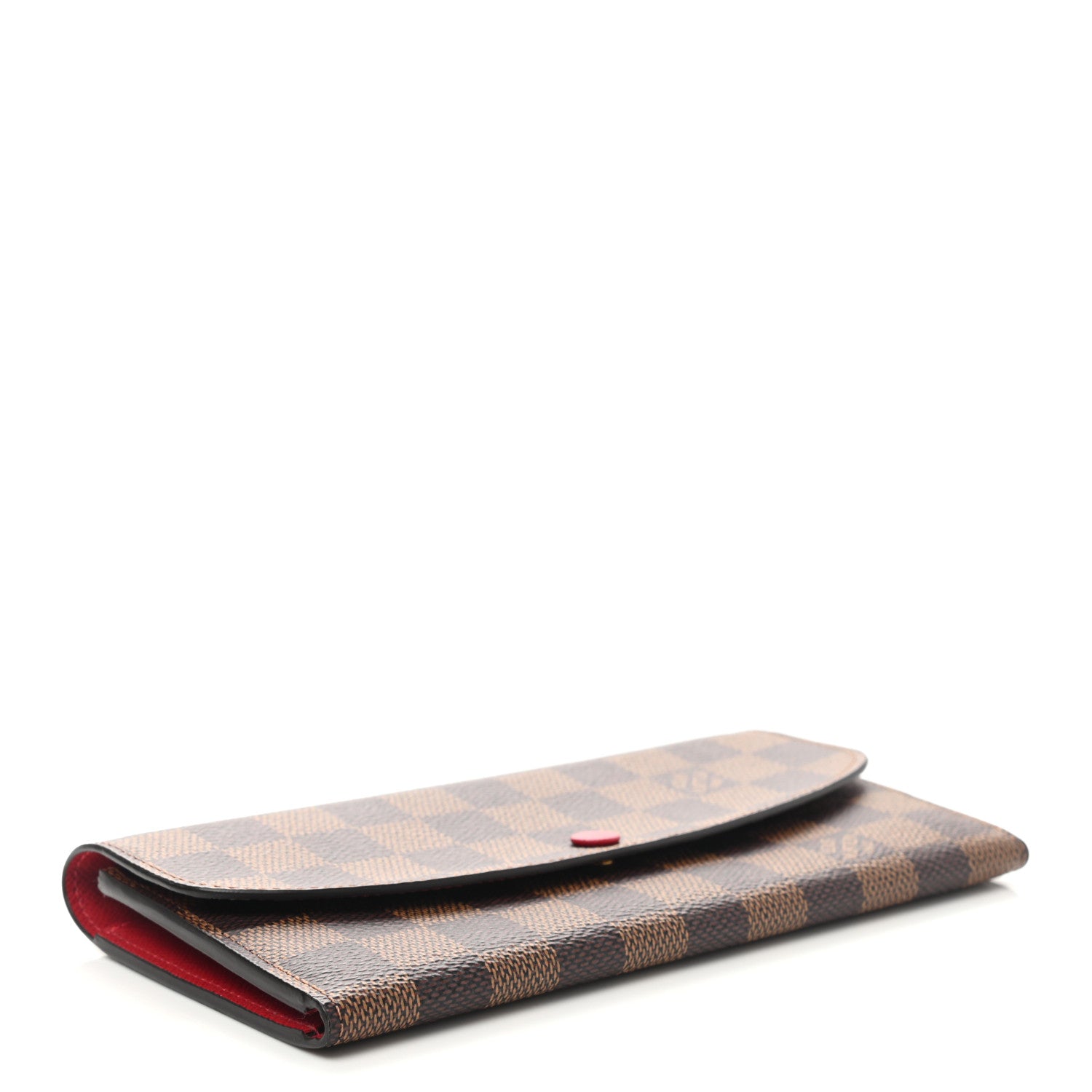 Louis Vuitton Damier Ebene Emilie Wallet Red 5 of 7