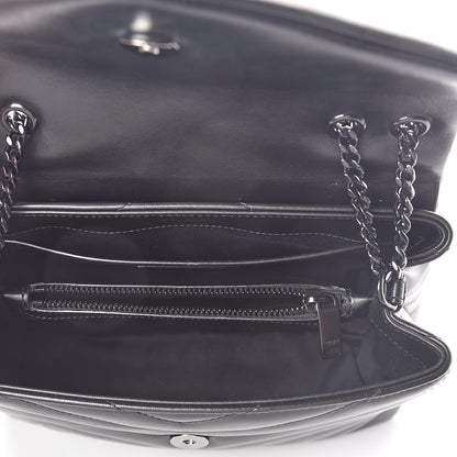 Saint Laurent Calfskin Y Quilted Monogram Small Loulou Chain Satchel Black 5 of 9