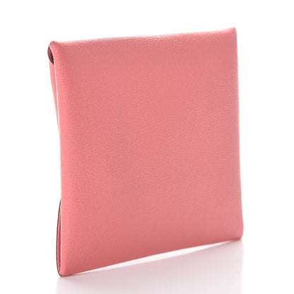 Hermes Chevre Mysore Bastia Coin Purse Rose Ete 3 of 9