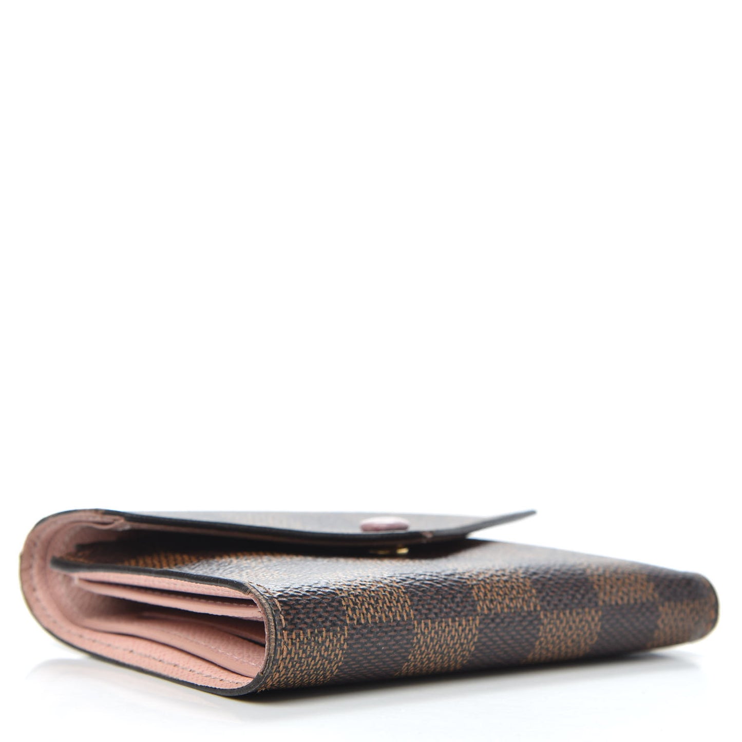 Damier Ebene Victorine Wallet Rose Ballerine